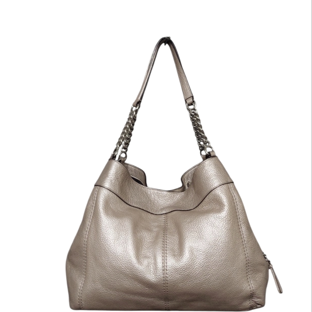 Coach Lexy Champagne Leather Three Compartment Shoulder Bag EUC  No F32150 - Picture 3 of 8